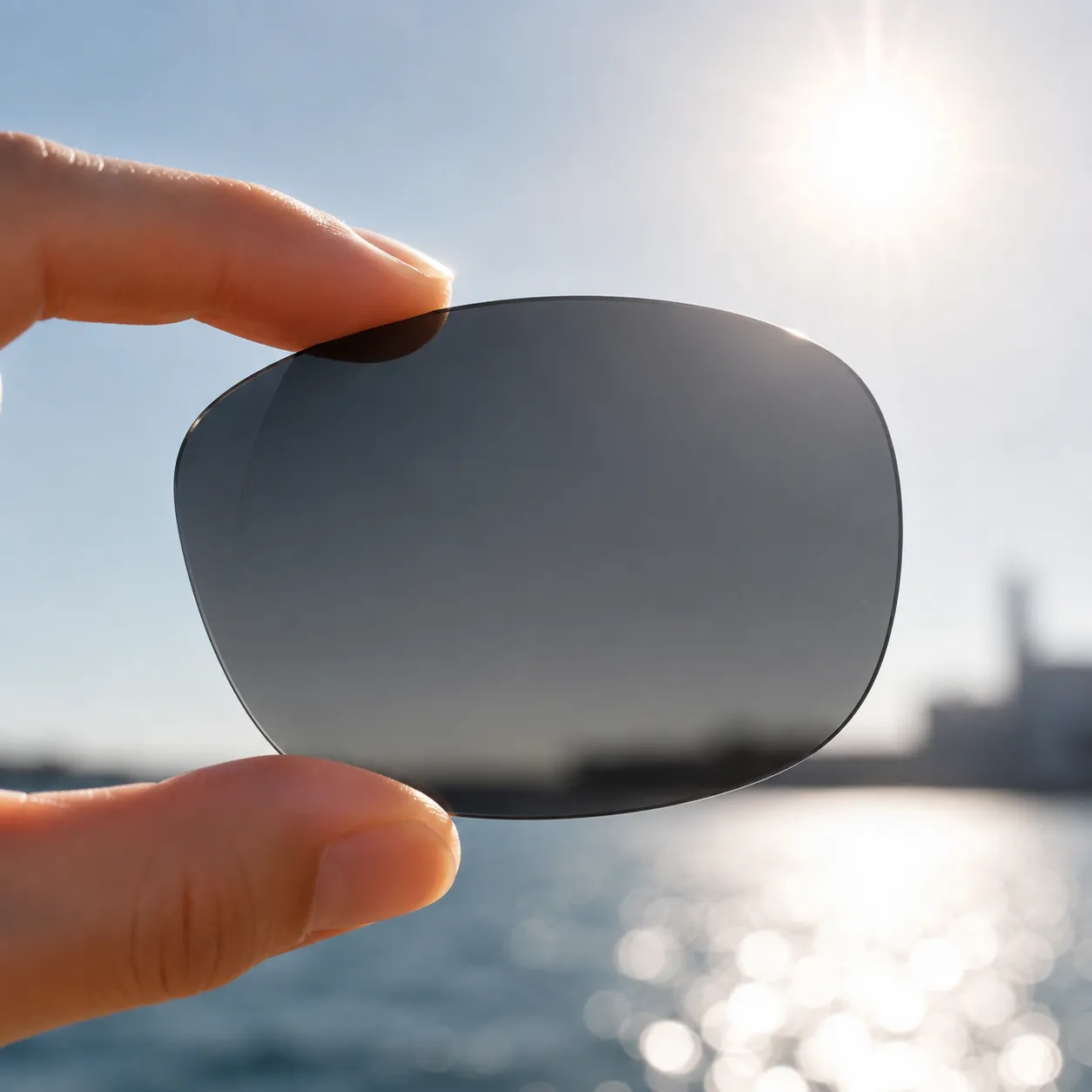 UV400 protective sunglasses lens blocking 100 percent of UVA and UVB rays